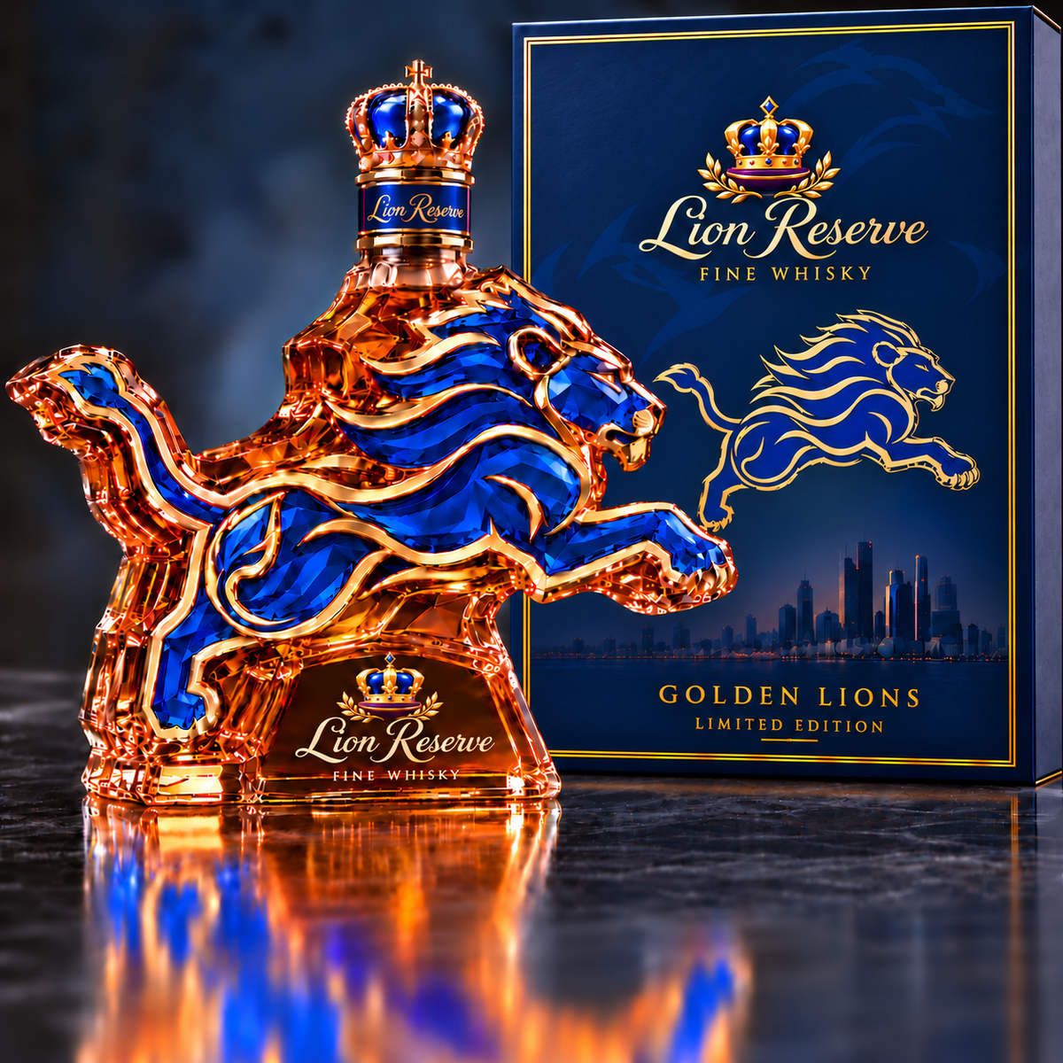 Lions Pride Collector s Bottle Sculpted Lion Design & Gift Box