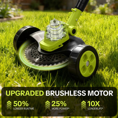 21V 3-in-1 Cordless String Trimmer, Edger & Mini Mower 2 Batteries Included