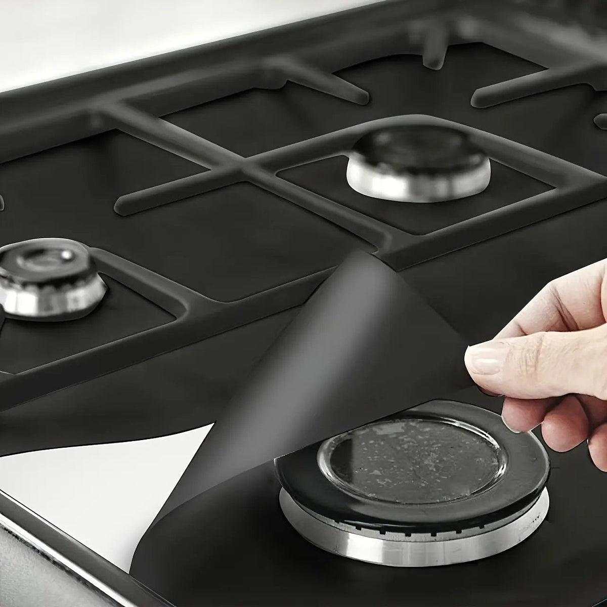 4-Piece Reusable Non-Stick Gas Stove Burner Covers Heat-Resistant & Washable
