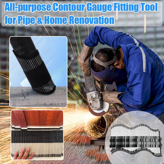 All-purpose Contour Gauge Fitting Tool for Pipe & Home Renovation Precision Marking, Cutting