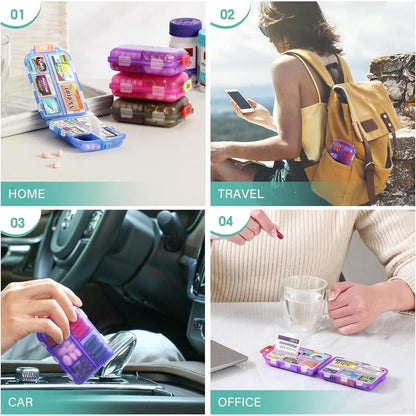 Mother's Day Travel Pill Organizer Box (161 Labels for Customization)