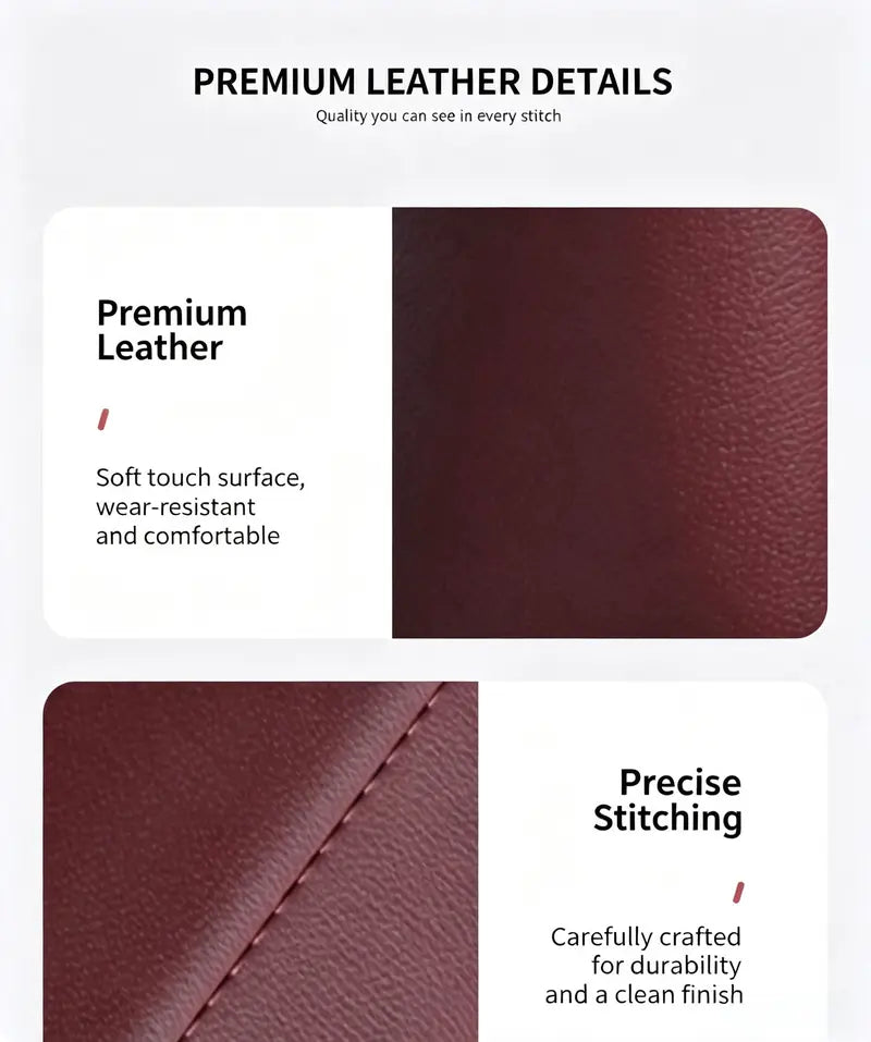 Huge Savings Leather Car Door Side Storage Pocket, Double Layer Organizer with Flannel Lining
