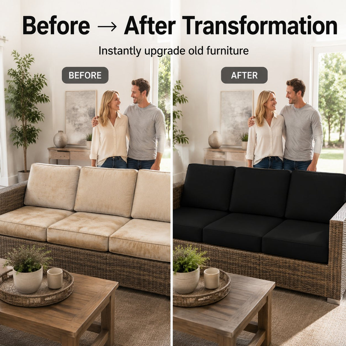 Stretch Sofa Cushion Covers Set (4 / 8 / 12 PCS)