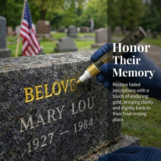 Gold Engraving Marker Restore Faded Inscriptions with Care