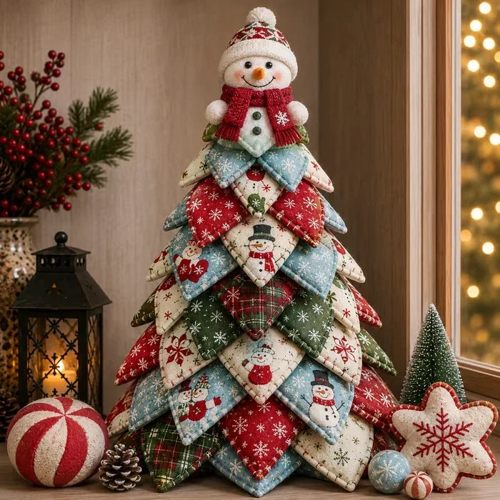 Offer - DIY Quilted Christmas Tree Kit Handmade Fabric Holiday Tabletop Tree Decor
