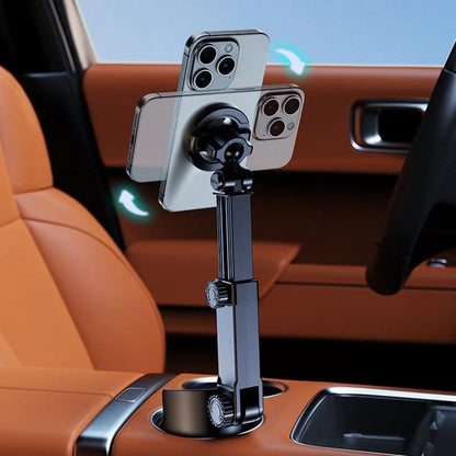 2026 Arrival Car Cup Holder Phone Mount 360 Adjustable, Strong N52 Magnet, One-Hand Operation, Fits All Phones