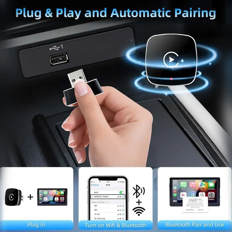 Mini Wireless CarPlay/Android Auto Adapter