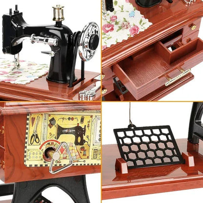 Vintage Mini Sewing Machine Music Box