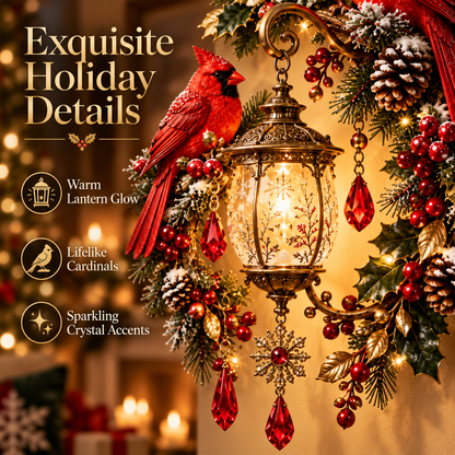 Cardinal Lantern Wall Decor A Warm Holiday Glow