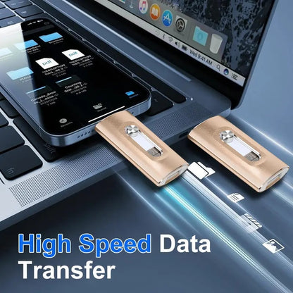 4-in-1 USB3.0 OTG Flash Drive with Type-C Adapter