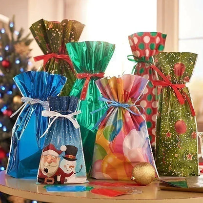 Drawstring Christmas Gift Bags (Biodegradable)