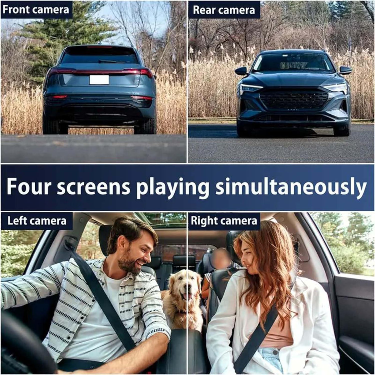 4K 360 Smart Dash Cam System Full View, Night Vision & Loop Recording