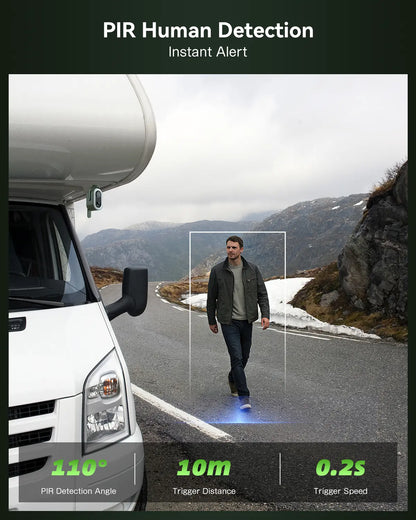 Trailer Camera 4G Outdoor Security Camera, 2K HD Wireless Surveillance, 6000mAh Battery, PIR Human Detection