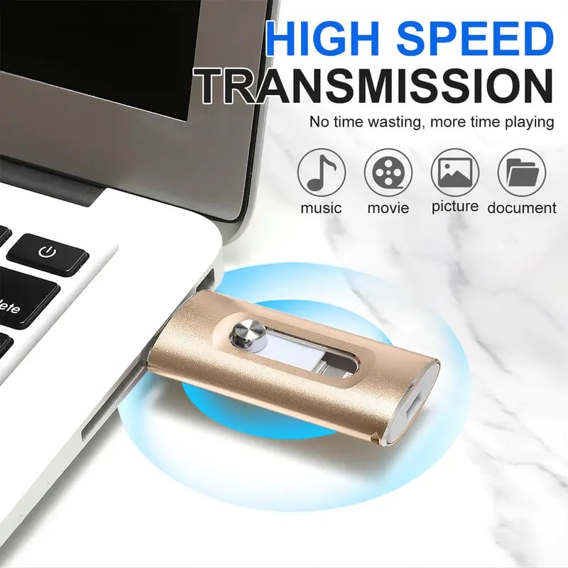4-in-1 USB3.0 OTG Flash Drive with Type-C Adapter