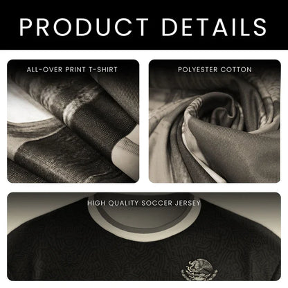 Men's Mexican Aztec Soccer Print Casual Tee