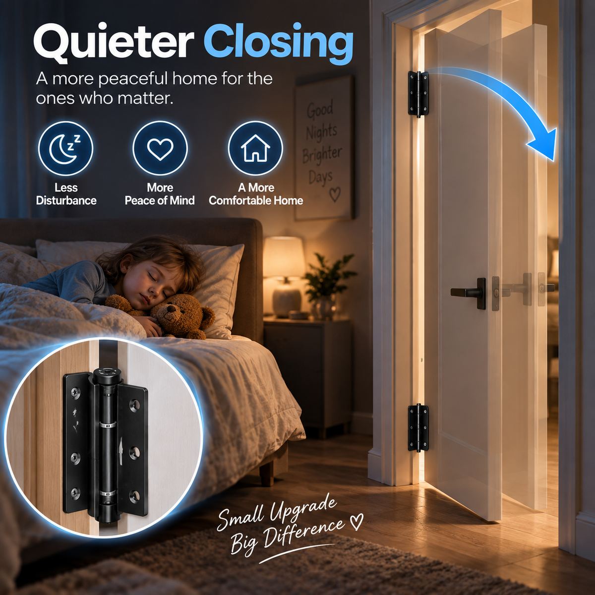 Soft-Close Self-Closing Door Hinge Smooth, Controlled & Quieter Closing