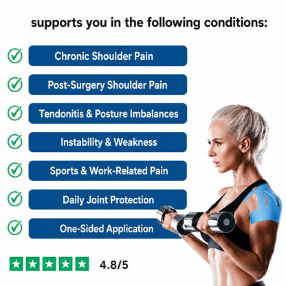FDA-Registered Fast-Acting Shoulder & Knee Pain Relief Tape Breathable & Sweatproof Latex-Free
