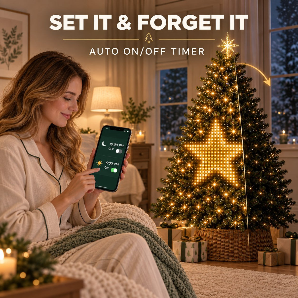 Smart Animated Christmas Tree Lights | App-Controlled LED Holiday Display