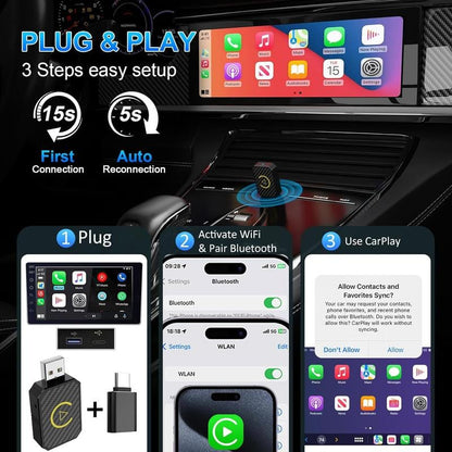 Mini Wireless CarPlay/Android Auto Adapter
