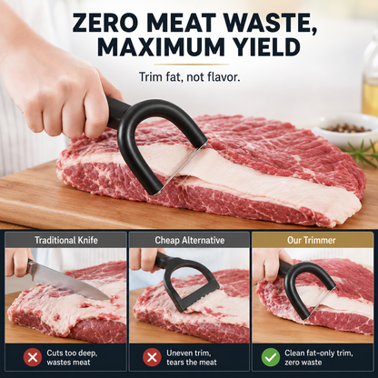 Handheld Meat & Fat Trimming Tool for Brisket and Pork