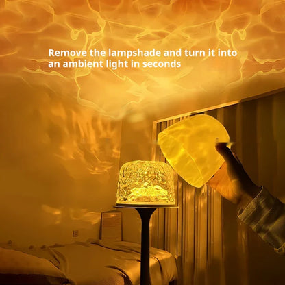 IP65 Waterproof Rotating Aurora Water Ripple Desk Lamp