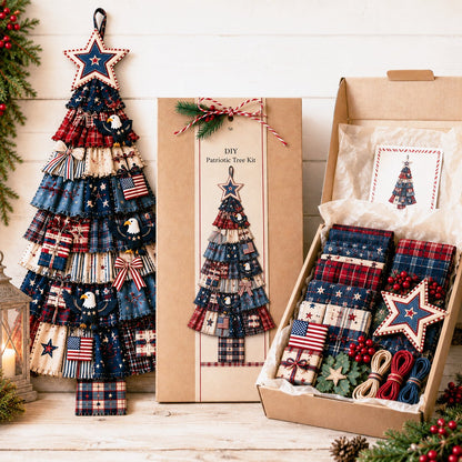 Beginner-Friendly DIY Oversized Patchwork Christmas Tree Door Hanging Kit