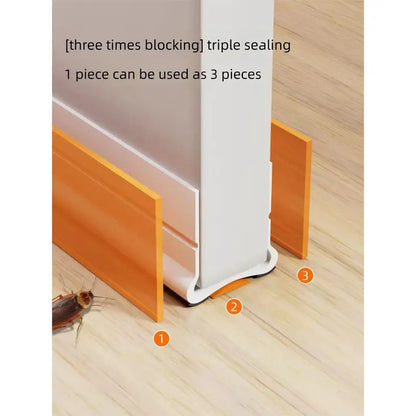 Triple Seal Under-Door Draft Stopper Self-Adhesive PVC Weather Strip