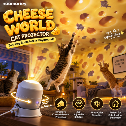 Cheese & Mouse Cat Projector Indoor Fun for Curious Cats
