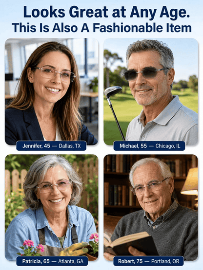 Rediscover Clear Vision Smart Zoom Diamond-Cut Reading Glasses