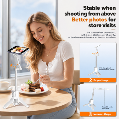 4-in-1 Magnetic Phone Camera Grip Selfie Stick, Tripod & Zoom Control