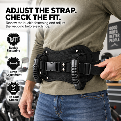 Ride Together Motorcycle Passenger Grab Belt