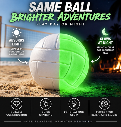 Glow-in-the-Dark Volleyball Light Up Every Game After Sunset