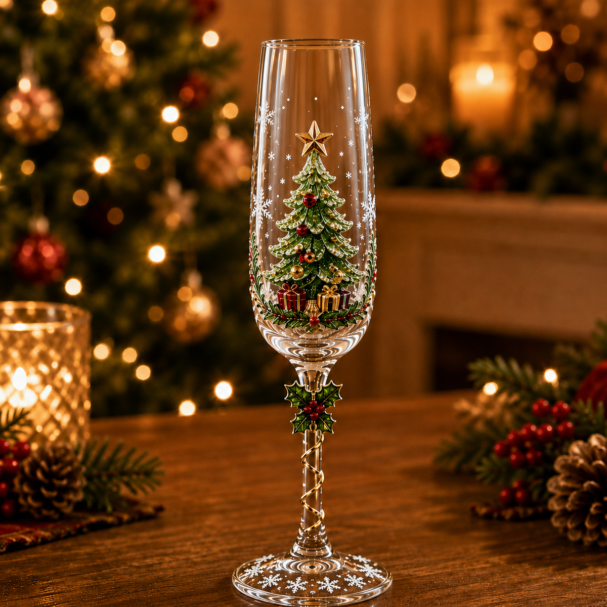 Christmas Magic Champagne Glass Collection