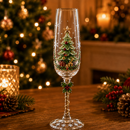 Christmas Magic Champagne Glass Collection