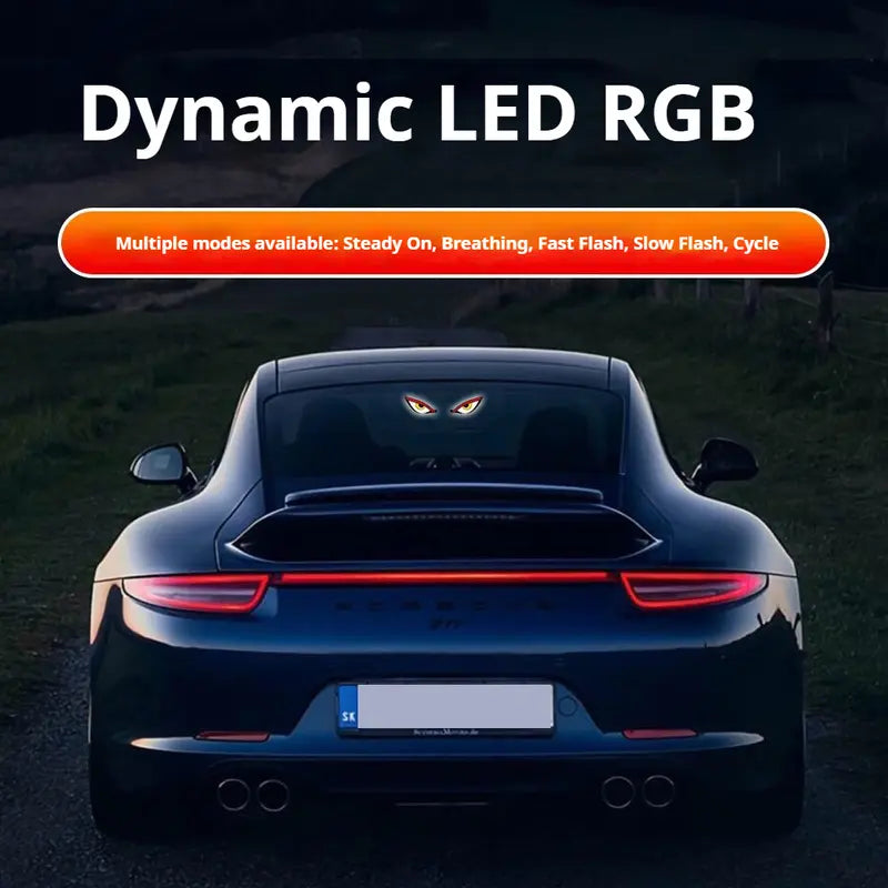 Dynamic LED Rear Window Display - Vampire Devil Eye
