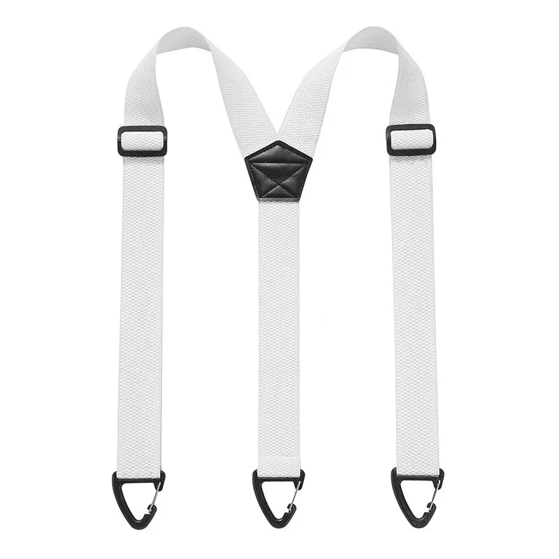 Heavy-Duty Men s Suspenders with Hook Clips Adjustable X/Y-Back Work Suspenders