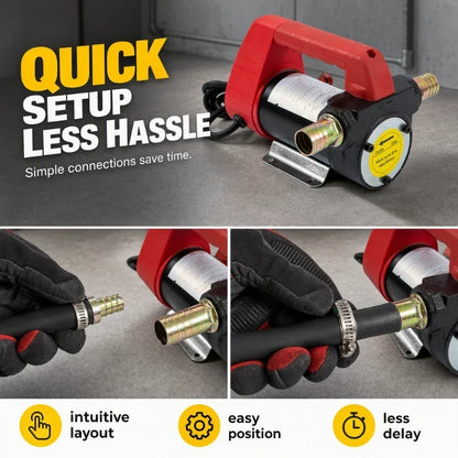 NOW! Diesel Transfer Pump 25GPM Flow Move Fuel Fast for Farms, Garages & Job Sites