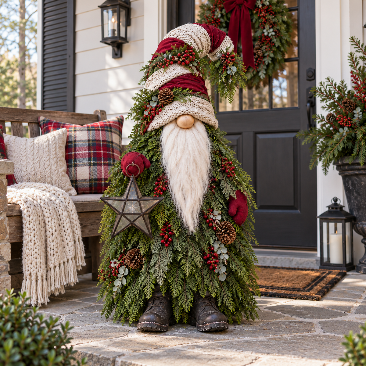 Evergreen Star Gnome Lighted Christmas Woodland Decor