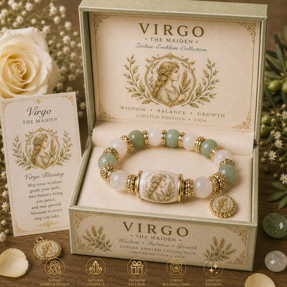 Limited Edition 12 Zodiac Bracelet Natural Chalcedony, Your Sign, Your Energy