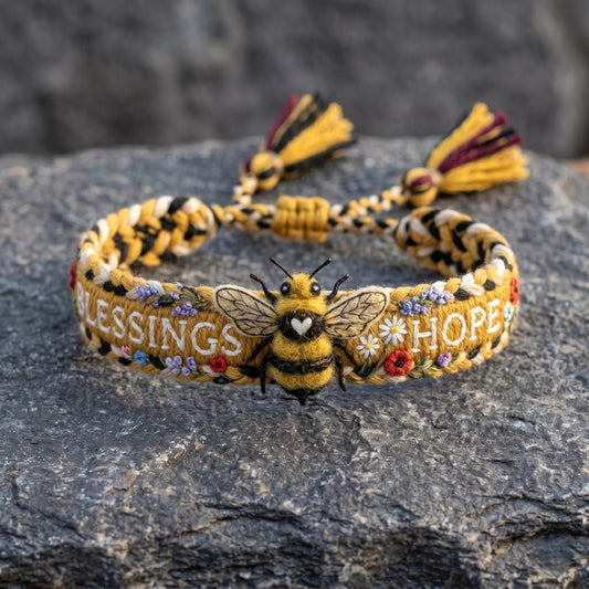 Blessings & Hope 2026 Limited Edition Handmade Honey Bee Woven Bracelet