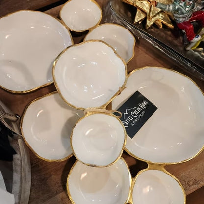 Cluster Accent Bowls Shiny Gold Snack & Appetizer Serving Dish
