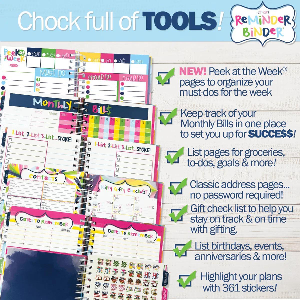 2027 2028 Reminder Binder 24-Month All-in-One Life Planner