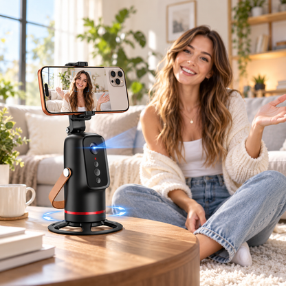 360 Auto Face Tracking Phone Holder Gesture Control Hands-Free Vlogging Stand
