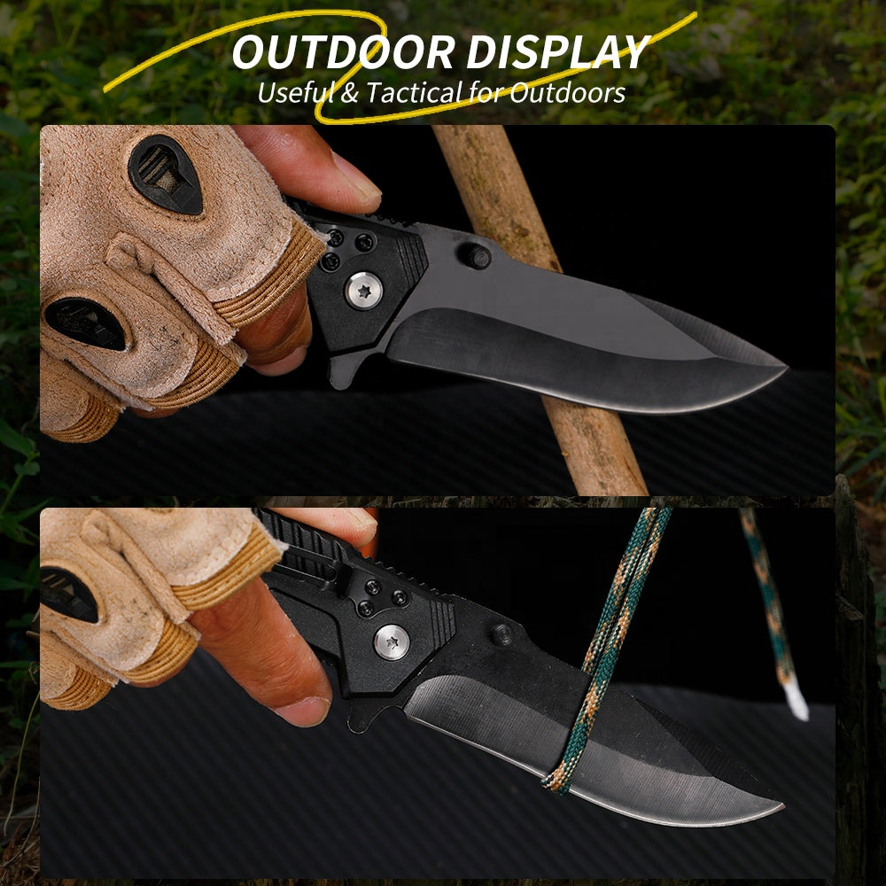 Durable Steel, Compact Power Your Ultimate Outdoor Folding Knife!