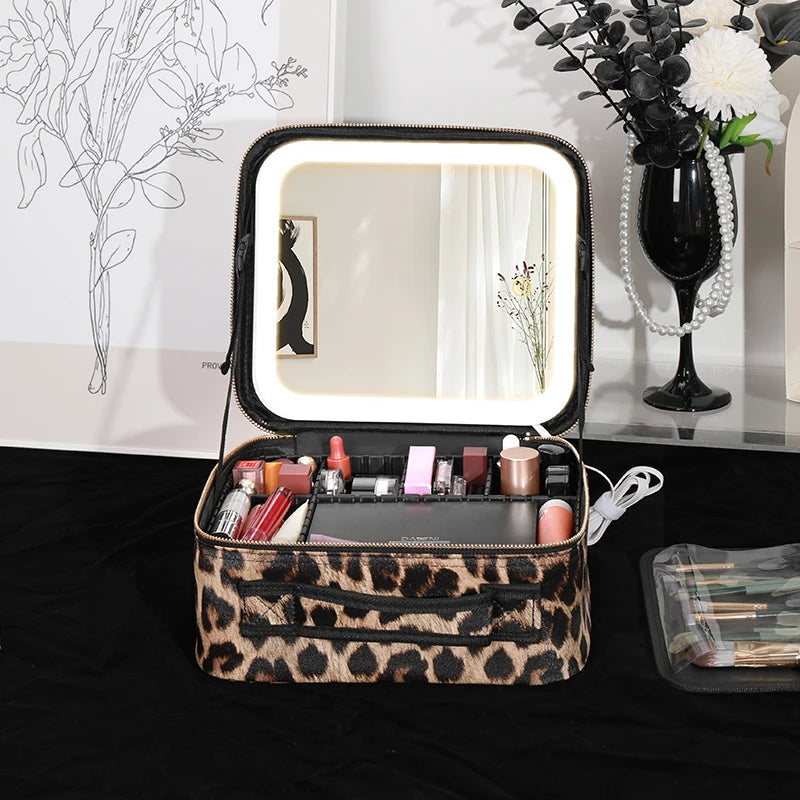 Portable LED Makeup Mirror 3 Color Light Settings
