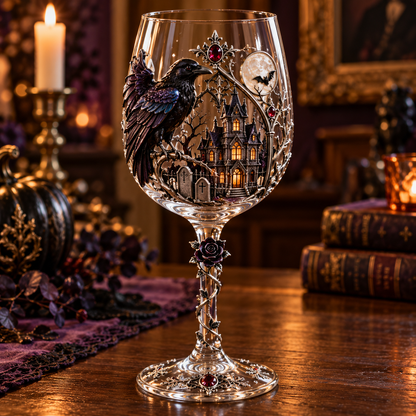 Halloween Decorative Wine Glass Collection | 5 Spooky Designs