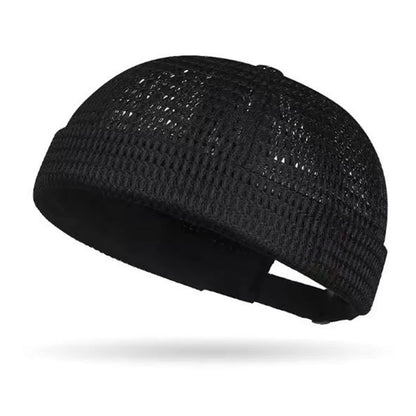 Men s Breathable Brimless Docker Hat Lightweight Mesh Skull Cap for Summer Outdoor Wear