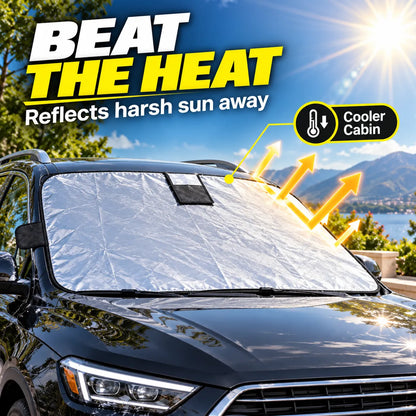 Reversible All-Weather Windshield Cover Snow, Ice & Sun Protection