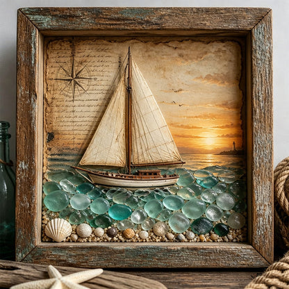 Lighthouse Shadow Box Light