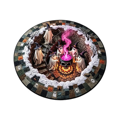 Haunted Stairway Halloween Rug